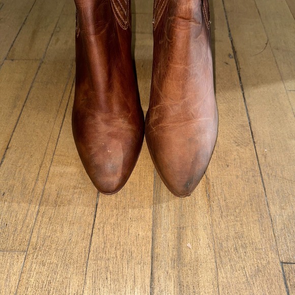 Aldo Chelsea Ankle Boots Womens Size 9 Brown Genuine Leather Block Heel Outdoor - Picture 6 of 13